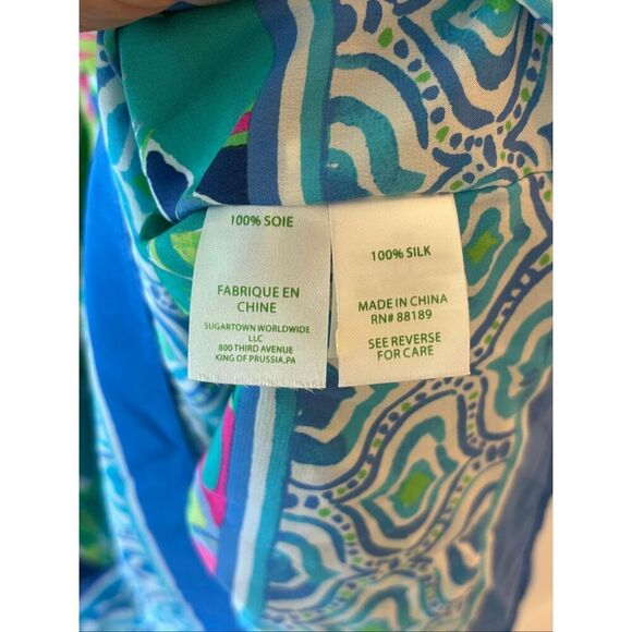 🦄VERY HTF Lilly Pulitzer🦄 - Atlin Silk Caftan XXS/XS - Picture 4 of 7